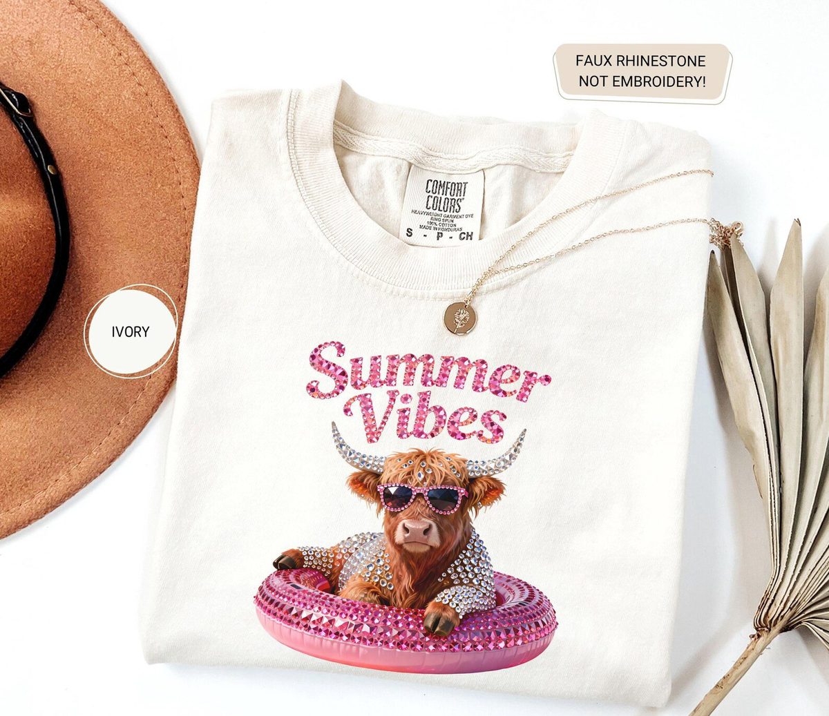 Comfort Colors Highland Cow Summer Vibes Tee
