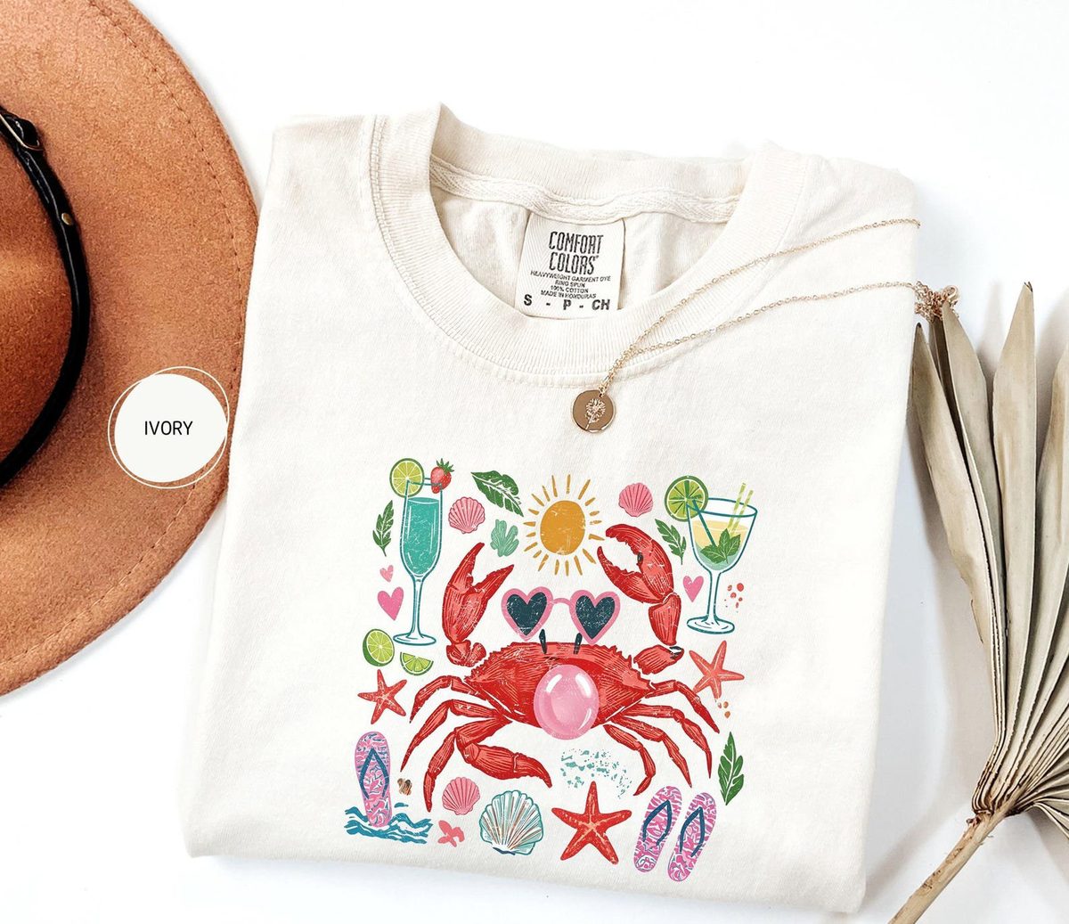 Comfort Colors Crab Blowing Bubble Tee