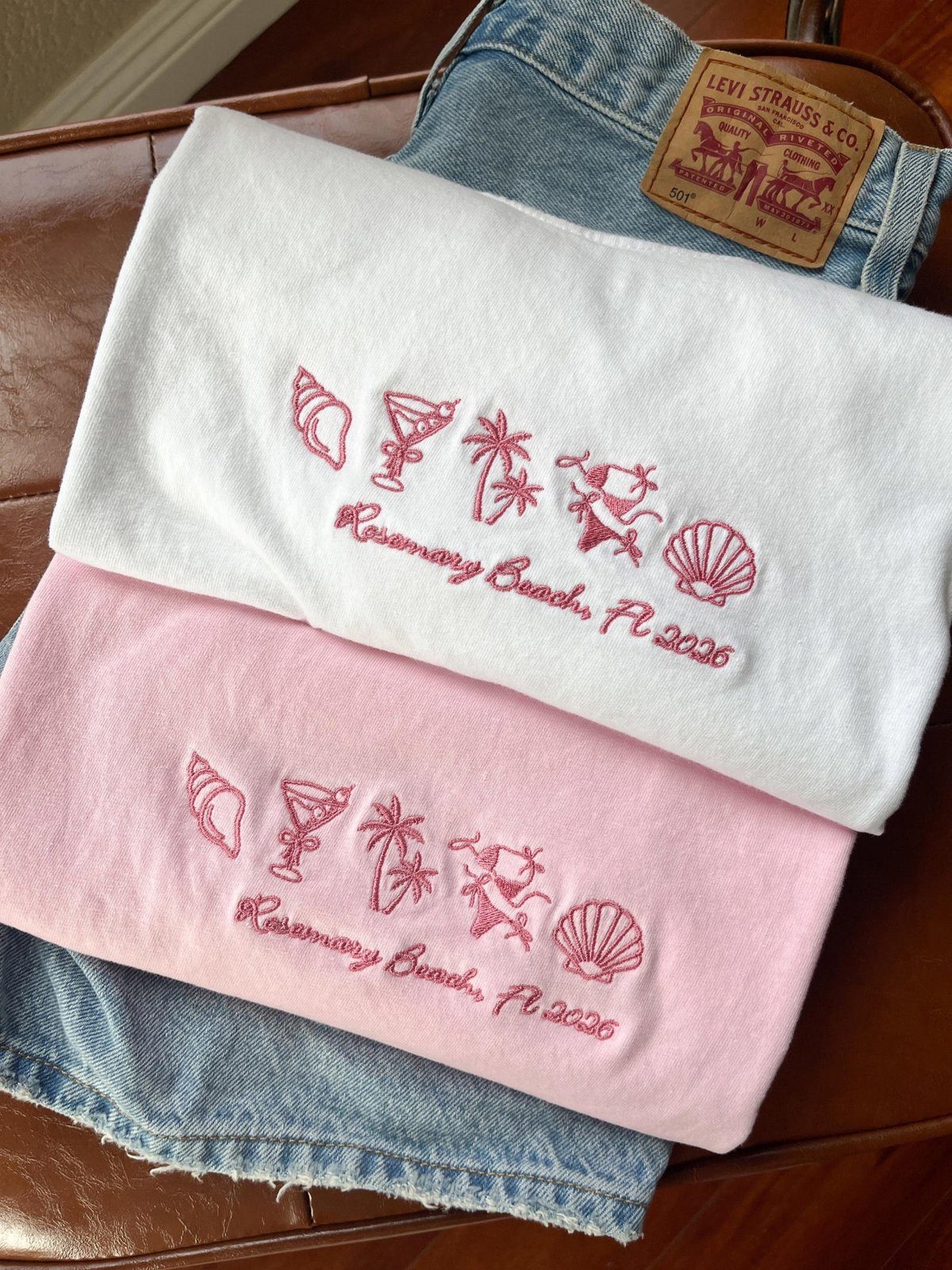 Embroidered Beach Bachelorette Shirts