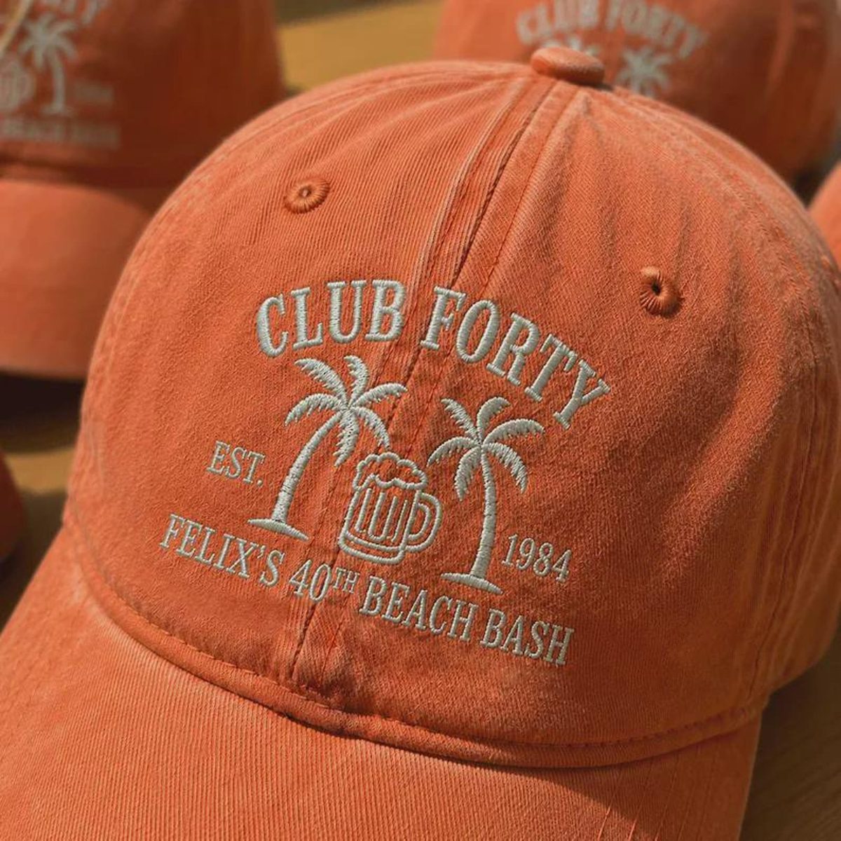 Custom Beach Bash Embroidered Hat