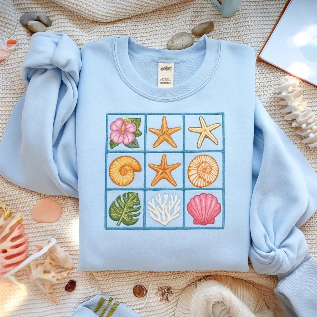 Seashell Embroidered sweatshirt
