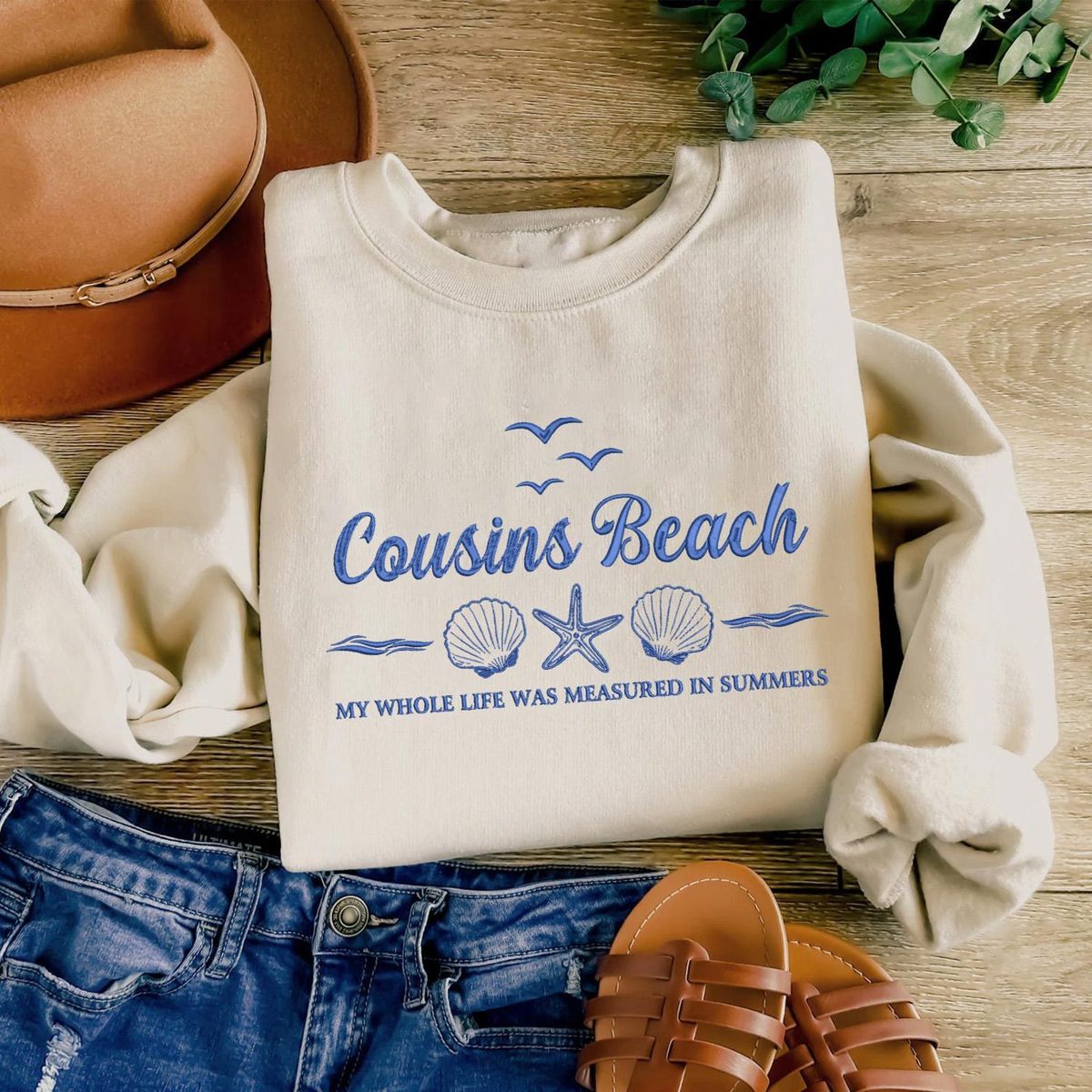 Team Conrad Embroidered Sweatshirt: Tsitp Summer Beach Vibes