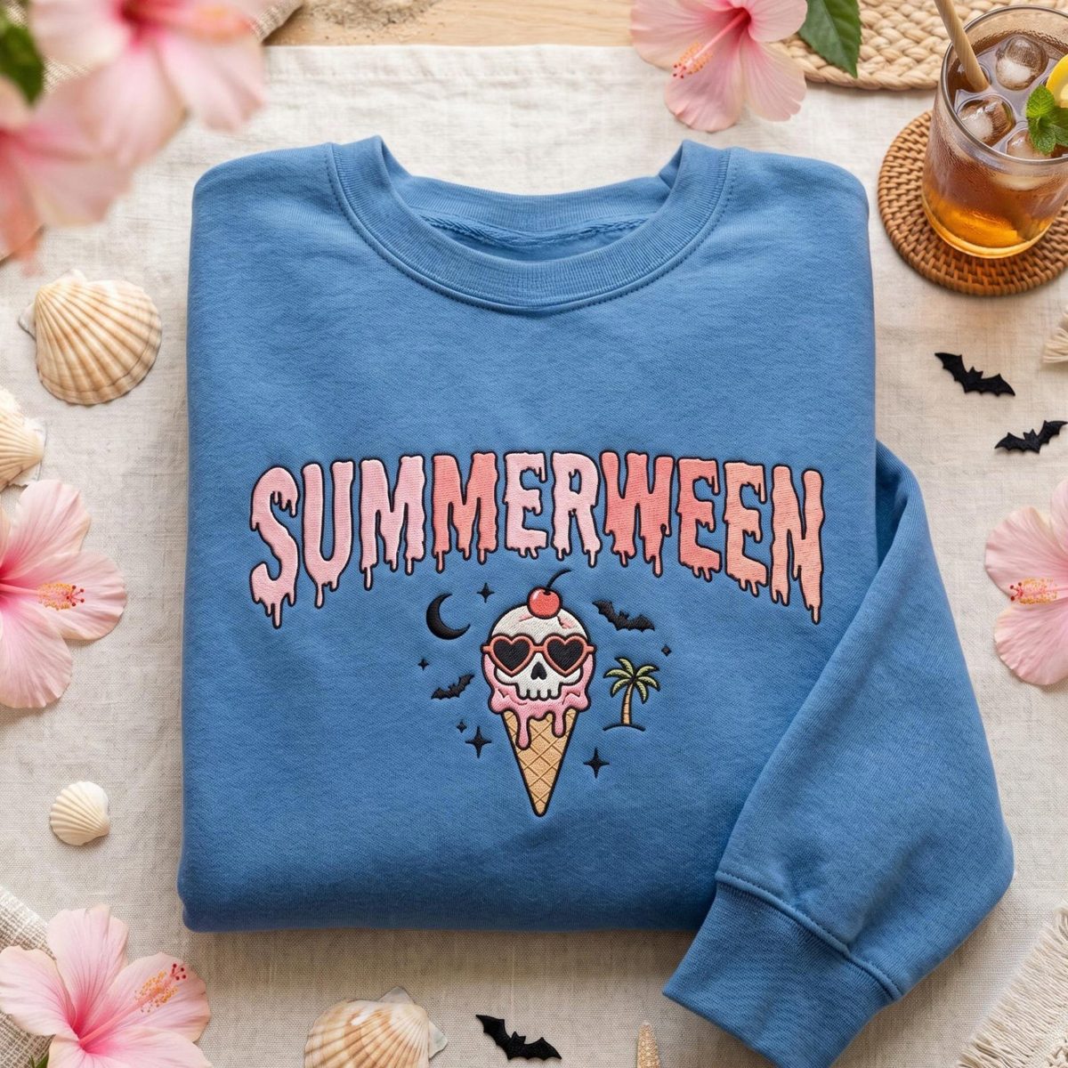 Embroidered Summerween Sweatshirt
