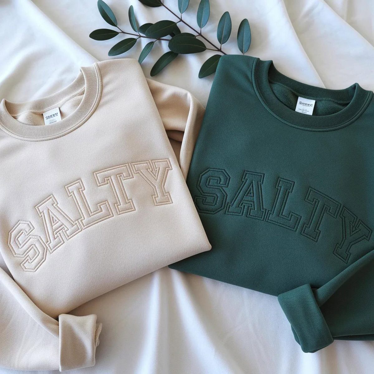 Salty Embroidered Sweatshirt – Trendy Beach Vacation Outfit