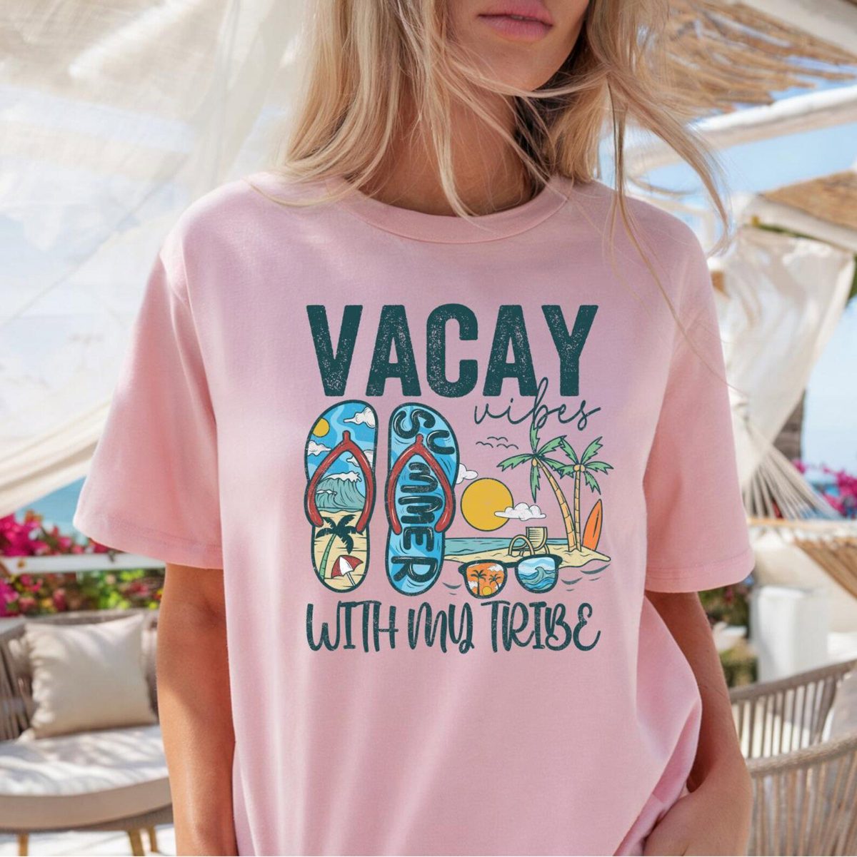 Matching Vacay Vibes With My Tribe Group Shirts