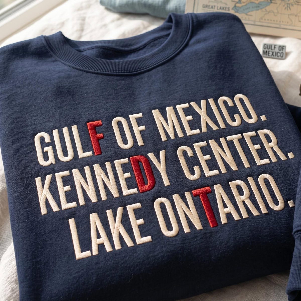 Embroidered Gulf of Mexico Kennedy Center Lake Ontario Sweatshirt