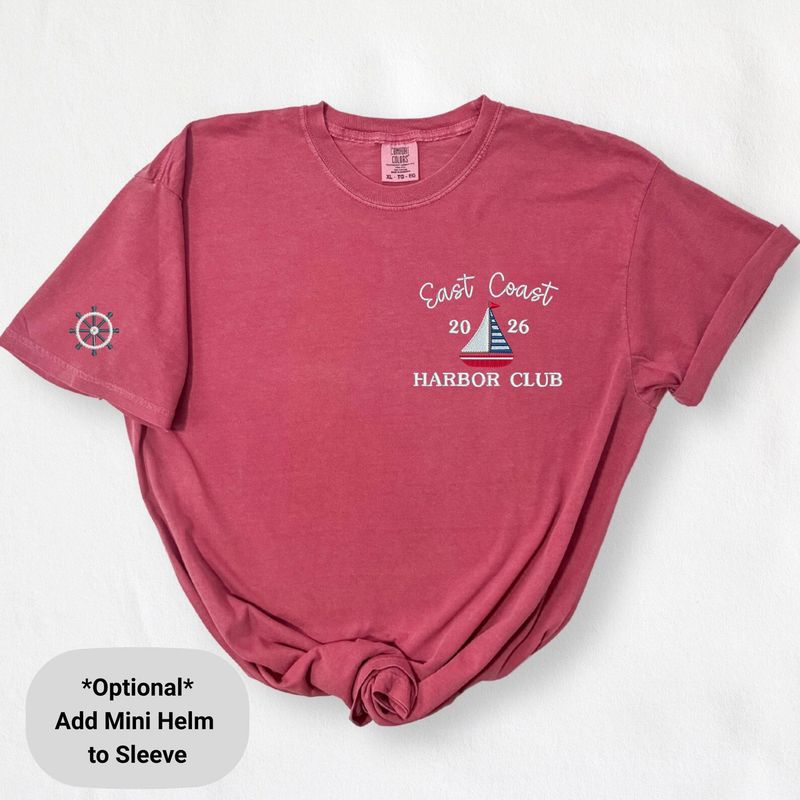 Embroidered Sailboat T-Shirt – image 3