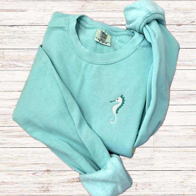 Embroidered Seahorse Sweatshirt – image 3
