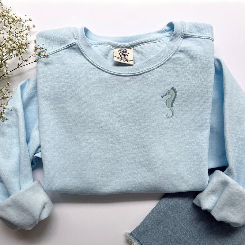 Embroidered Seahorse Sweatshirt – image 4