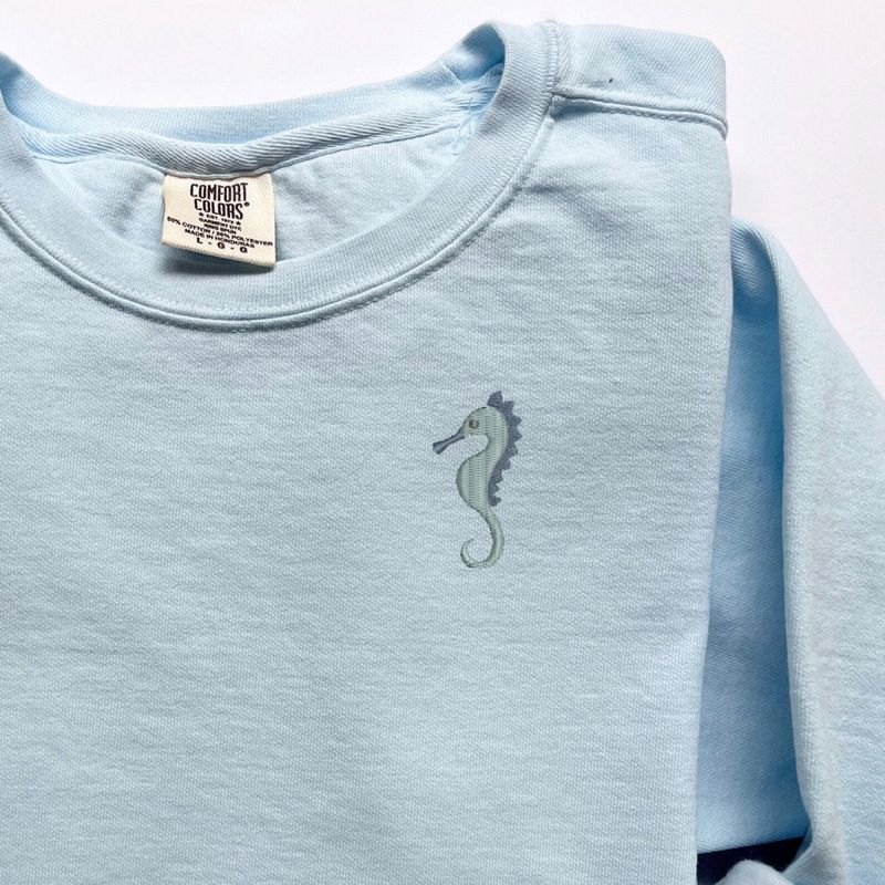 Embroidered Seahorse Sweatshirt – image 5