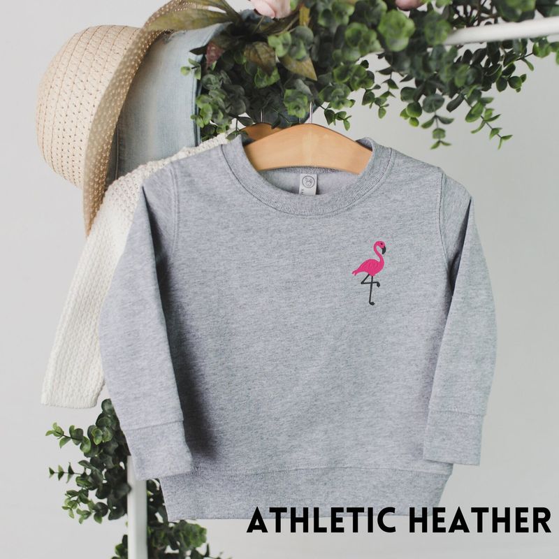 Kids Embroidered Flamingo Sweatshirt: Trendy Beach Pullover – image 4
