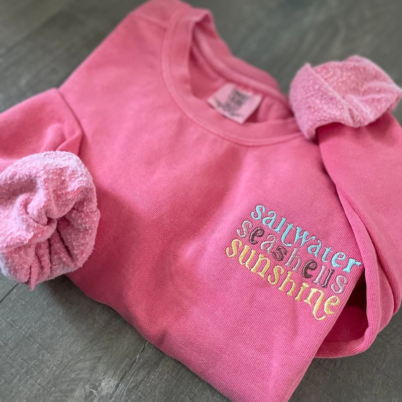 Embroidered Crewneck Sweatshirt: Saltwater – image 5