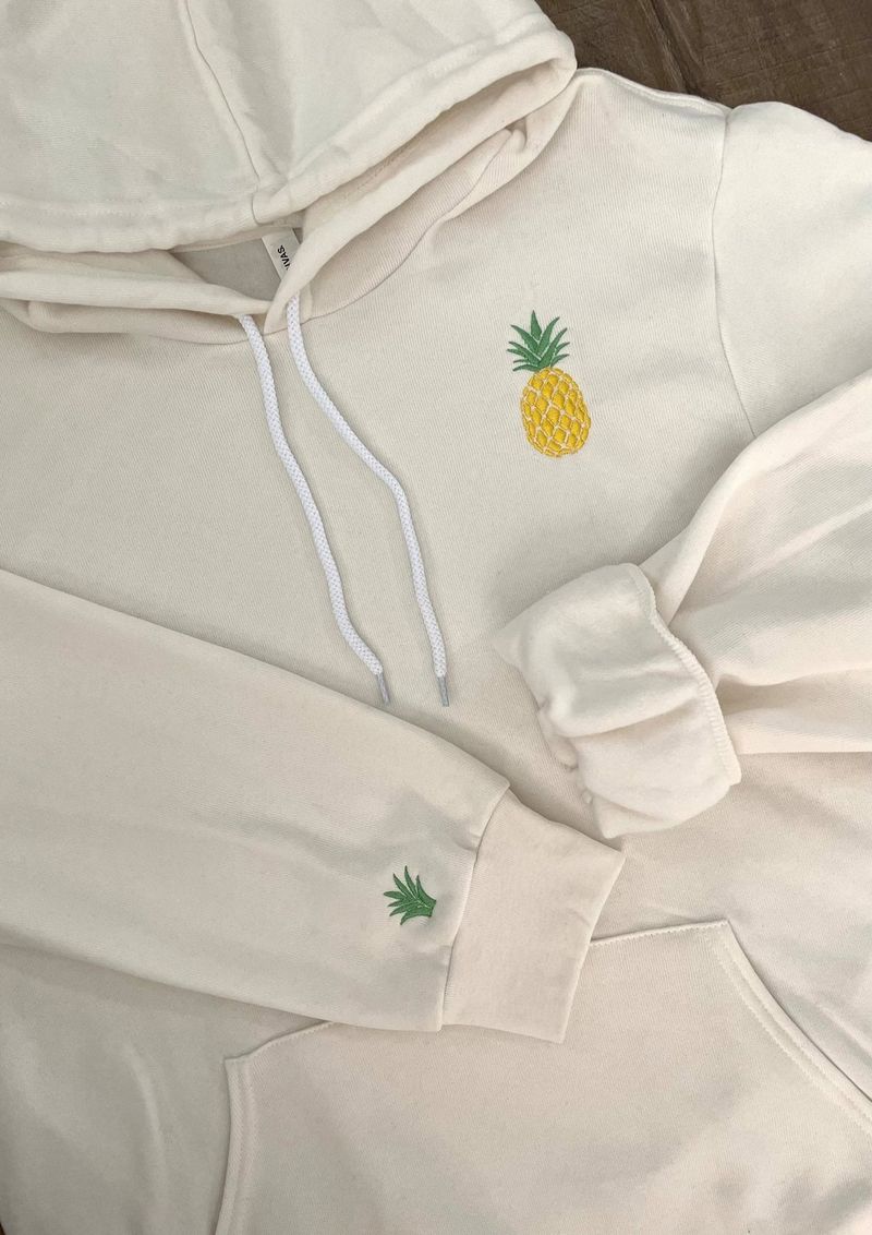 Embroidered Pineapple Hoodie: Women's Oversized Beach Sweatshirt – image 2