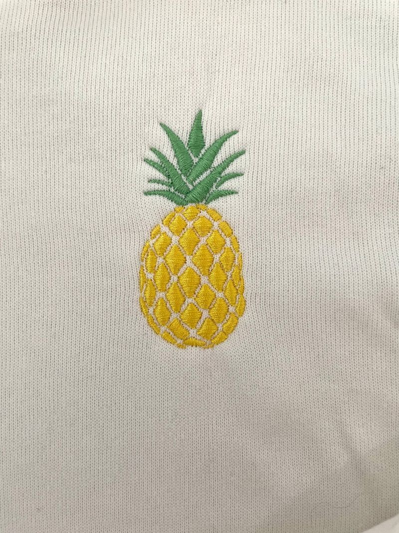 Embroidered Pineapple Hoodie: Women's Oversized Beach Sweatshirt – image 4