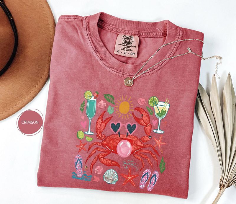 Comfort Colors Crab Blowing Bubble Tee – image 8