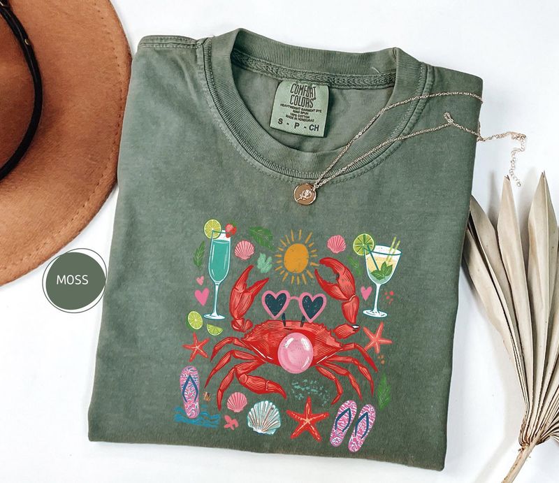 Comfort Colors Crab Blowing Bubble Tee – image 7