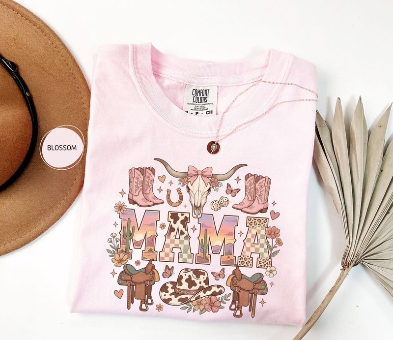 Comfort Colors Western Mama Cowgirl Shirt – image 3