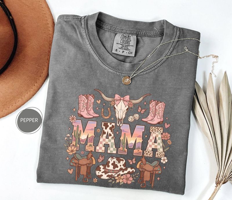 Comfort Colors Western Mama Cowgirl Shirt – image 5