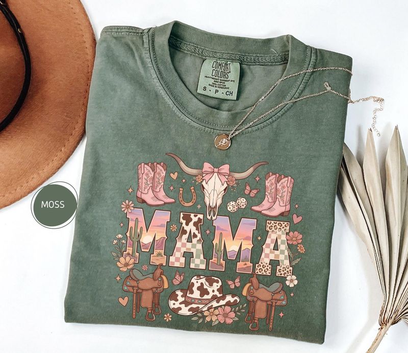 Comfort Colors Western Mama Cowgirl Shirt – image 4