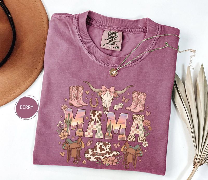 Comfort Colors Western Mama Cowgirl Shirt – image 8