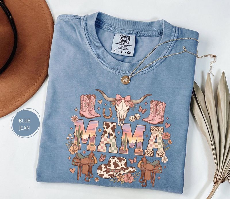 Comfort Colors Western Mama Cowgirl Shirt – image 9