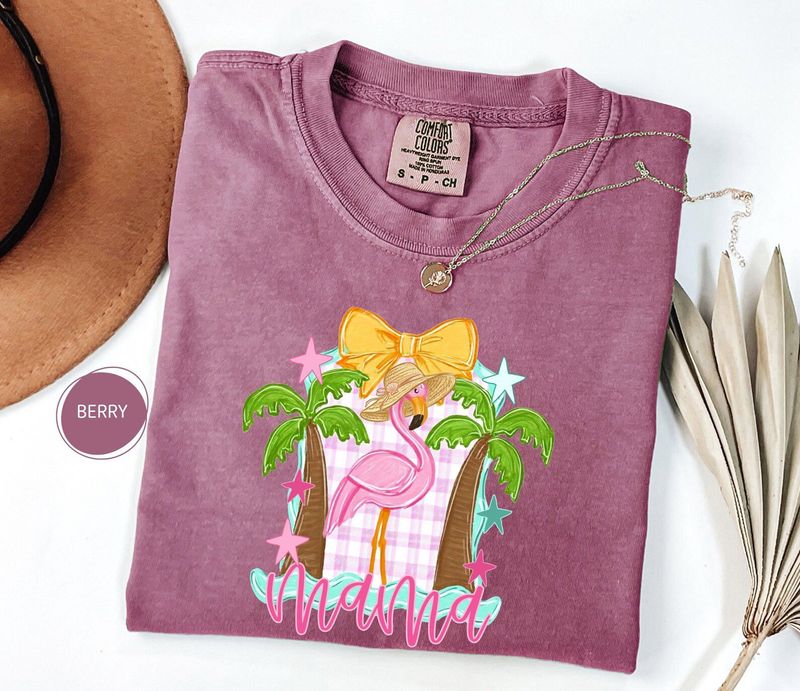 Comfort Colors Flamingo Mama Tee – image 6