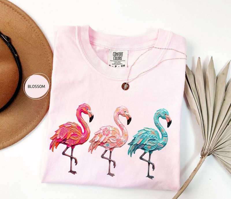Comfort Colors Flamingo Summer Shirt – image 3