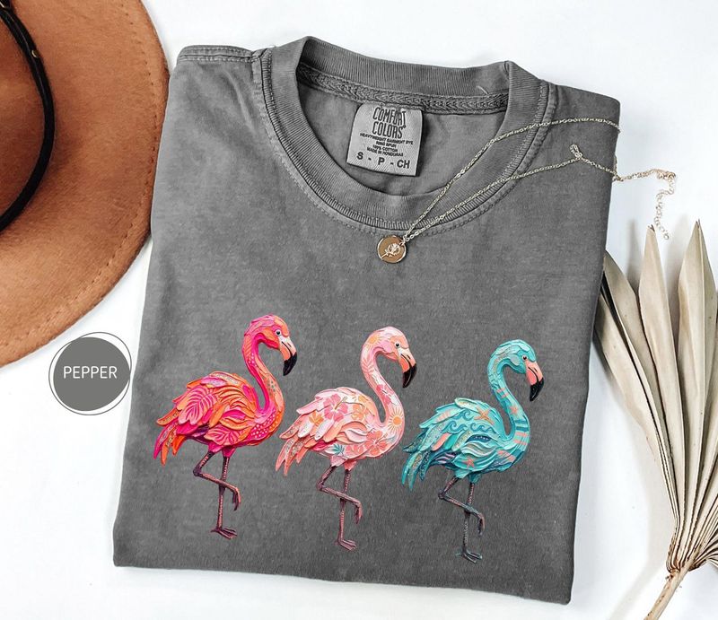Comfort Colors Flamingo Summer Shirt – image 5