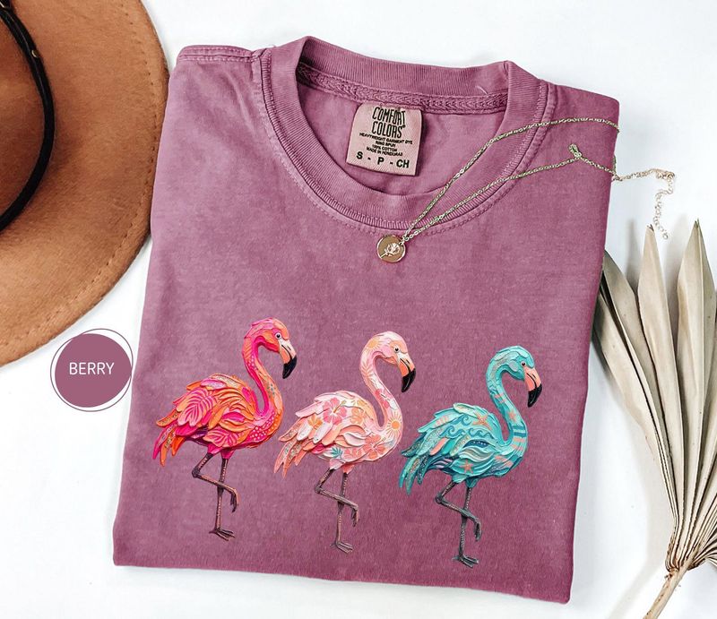 Comfort Colors Flamingo Summer Shirt – image 9