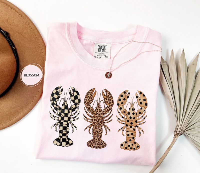 Comfort Colors Preppy Lobster Trio Shirt – image 3