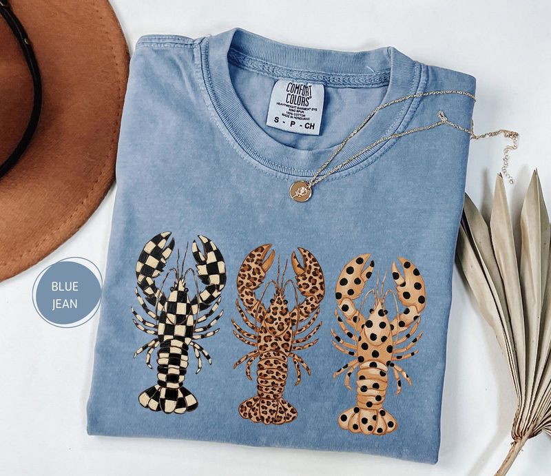 Comfort Colors Preppy Lobster Trio Shirt – image 5