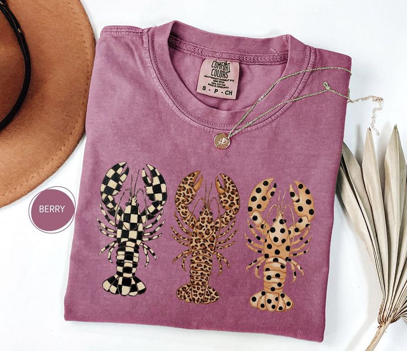 Comfort Colors Preppy Lobster Trio Shirt – image 8