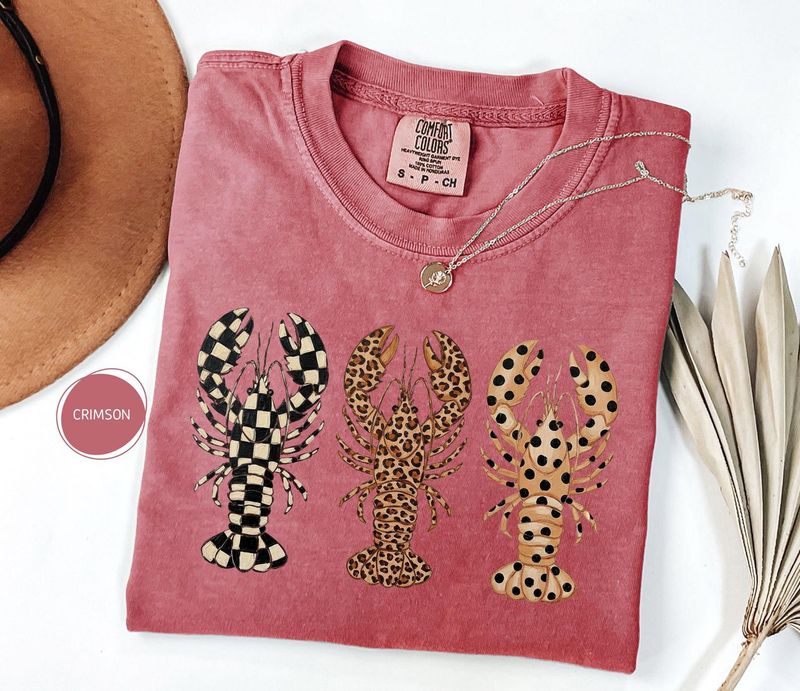 Comfort Colors Preppy Lobster Trio Shirt – image 9