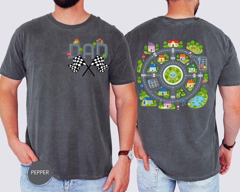 Comfort Colors Kids Road Map Dad T-Shirt – image 3