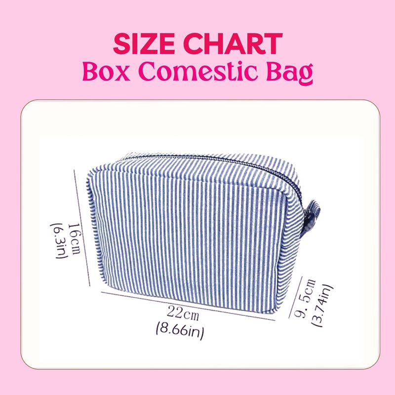Personalized Seersucker Cosmetic Bag – image 8