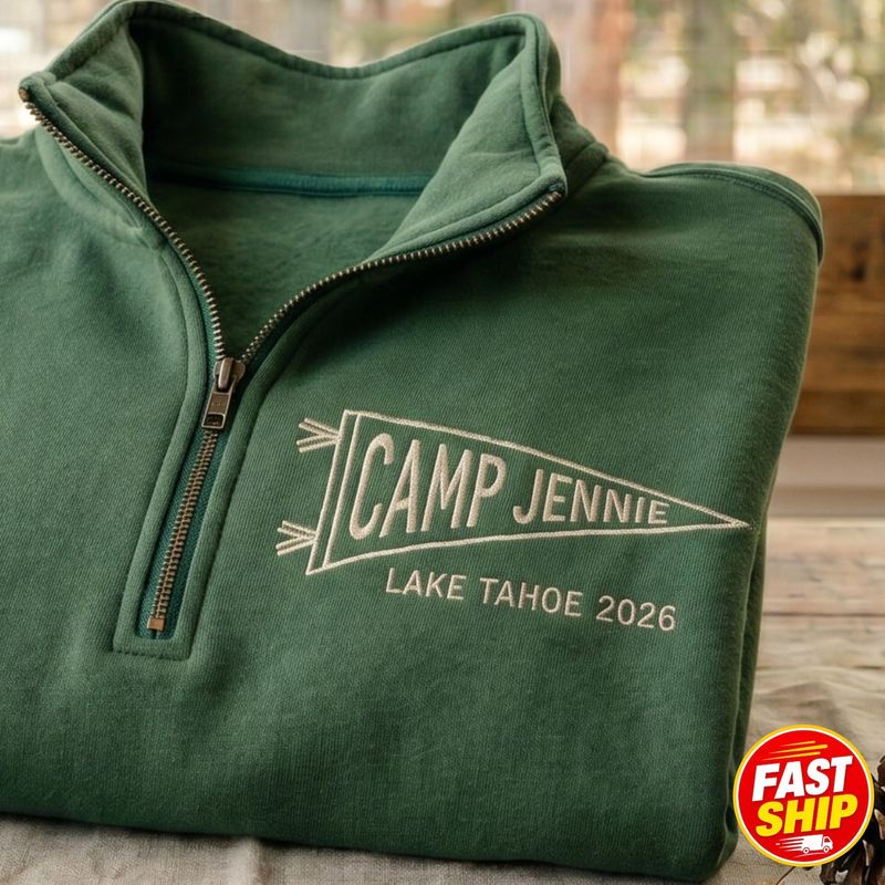 Custom Camp Bachelorette Quarter Zip Sweatshirt – image 3