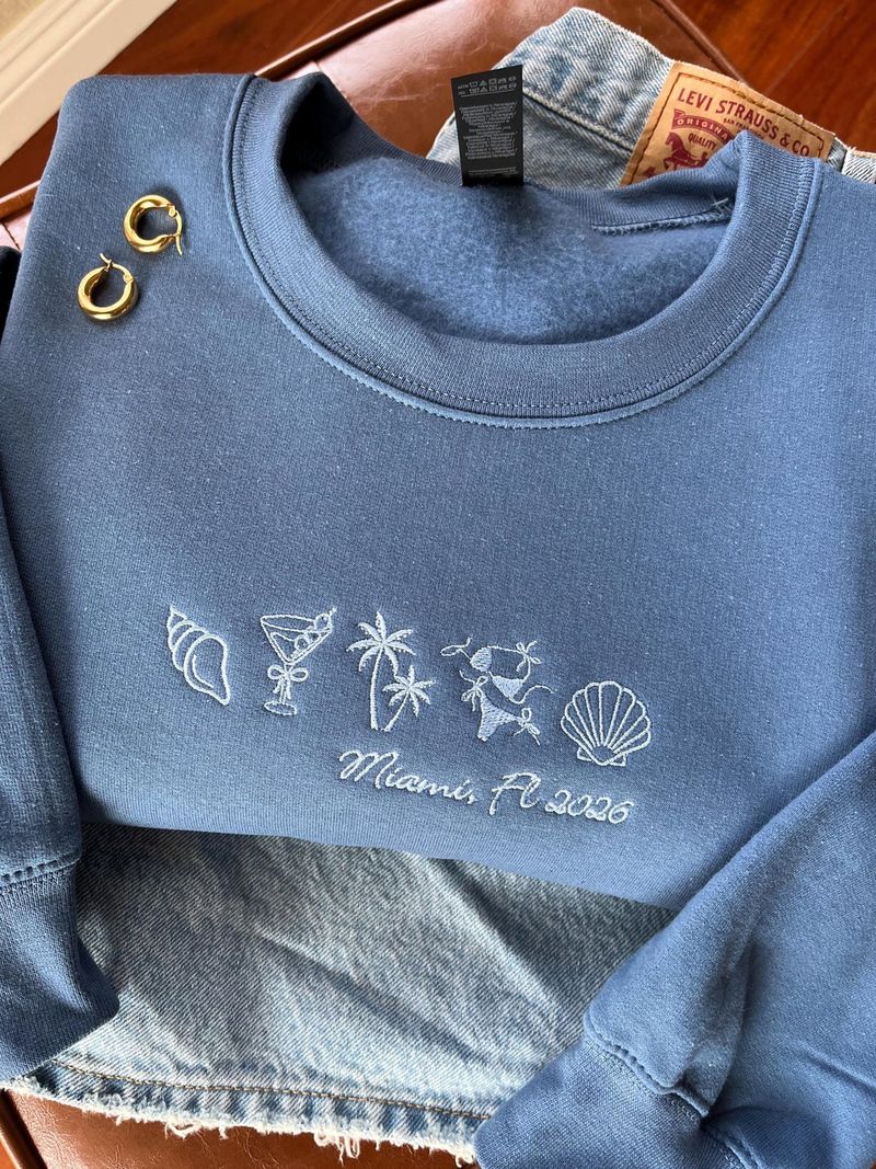 Embroidered Beach Bachelorette Sweatshirts – image 3
