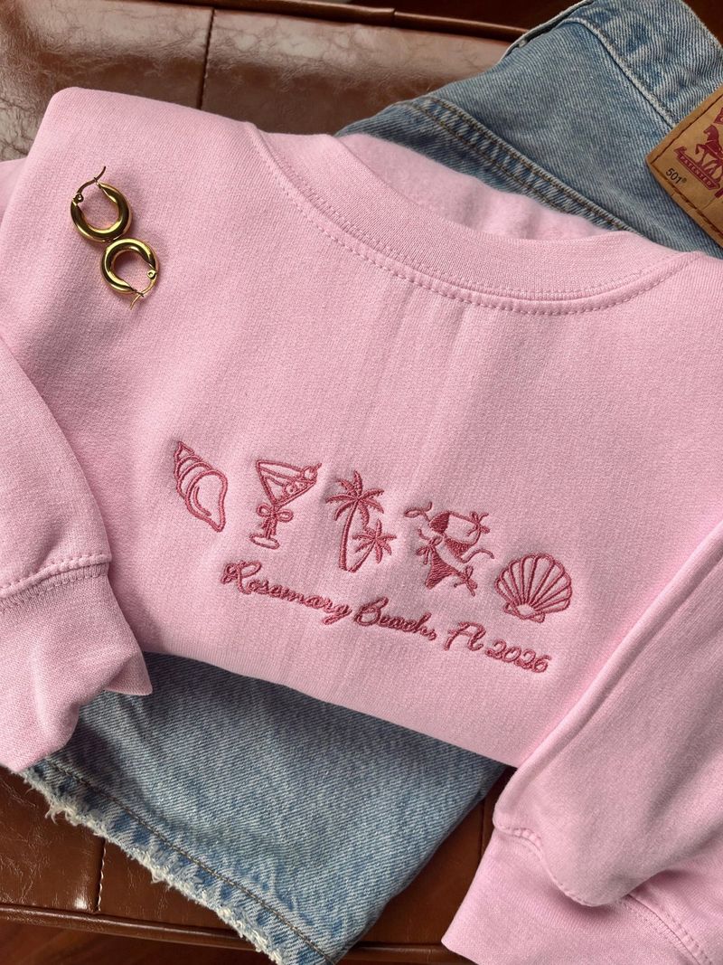 Embroidered Beach Bachelorette Sweatshirts – image 5