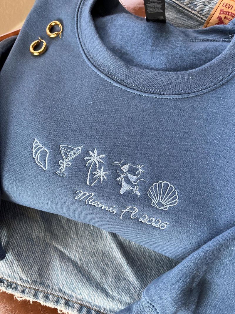 Embroidered Beach Bachelorette Sweatshirts – image 4