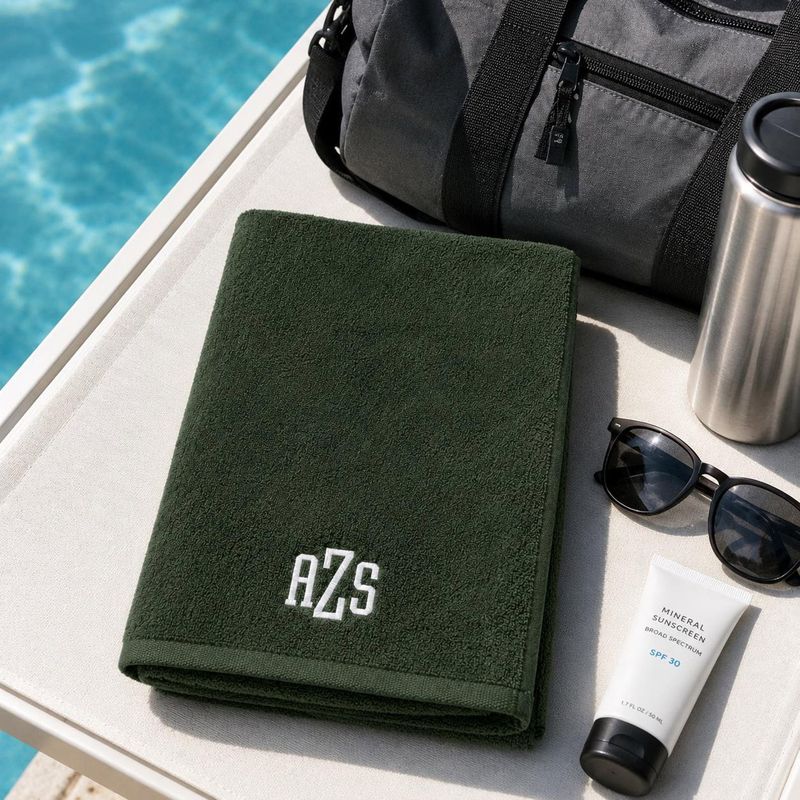 Custom Embroidered Monogrammed Towels for Girls- Personalized Gym Towel with Name - Sport Fan Hand Towel - Travel Beach Towels – image 8