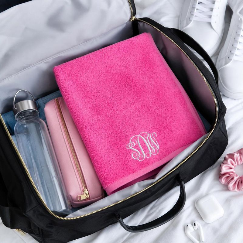 Custom Embroidered Monogrammed Towels for Girls- Personalized Gym Towel with Name - Sport Fan Hand Towel - Travel Beach Towels – image 12