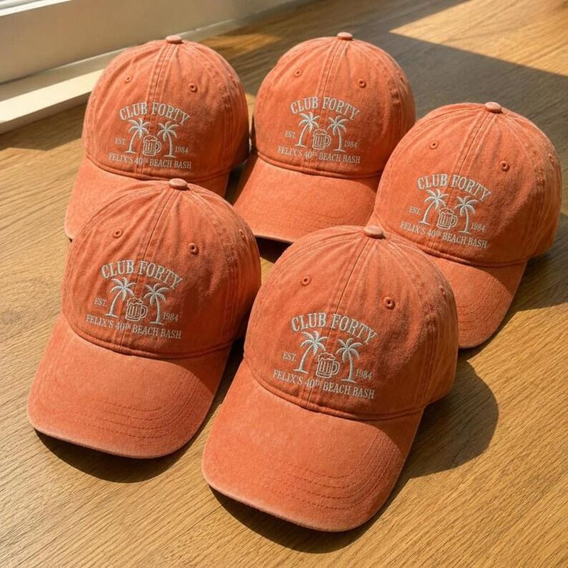 Custom Beach Bash Embroidered Hat – image 4