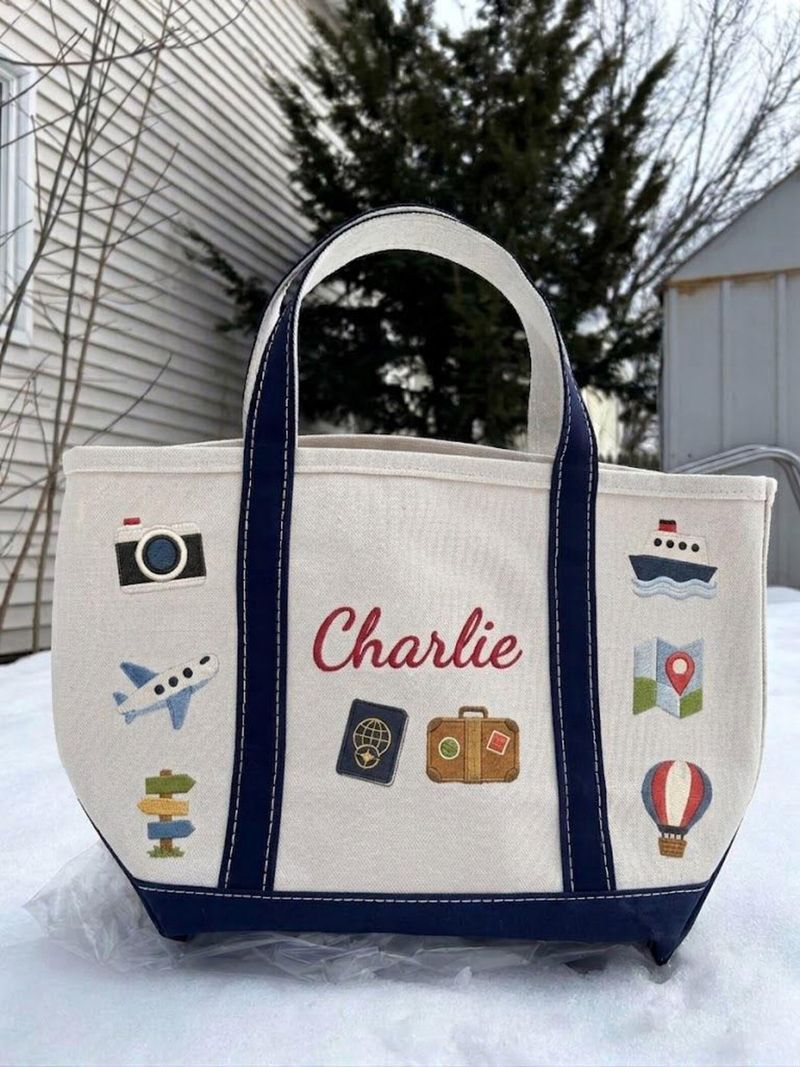Personalized Embroidered Travel Tote Bag – image 3