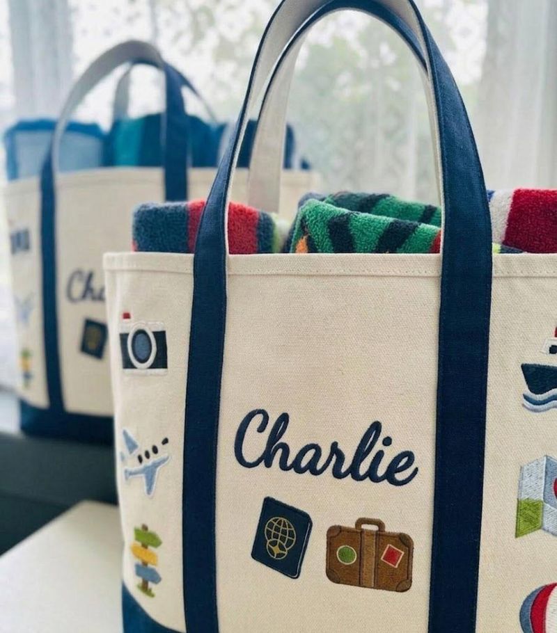 Personalized Embroidered Travel Tote Bag – image 4