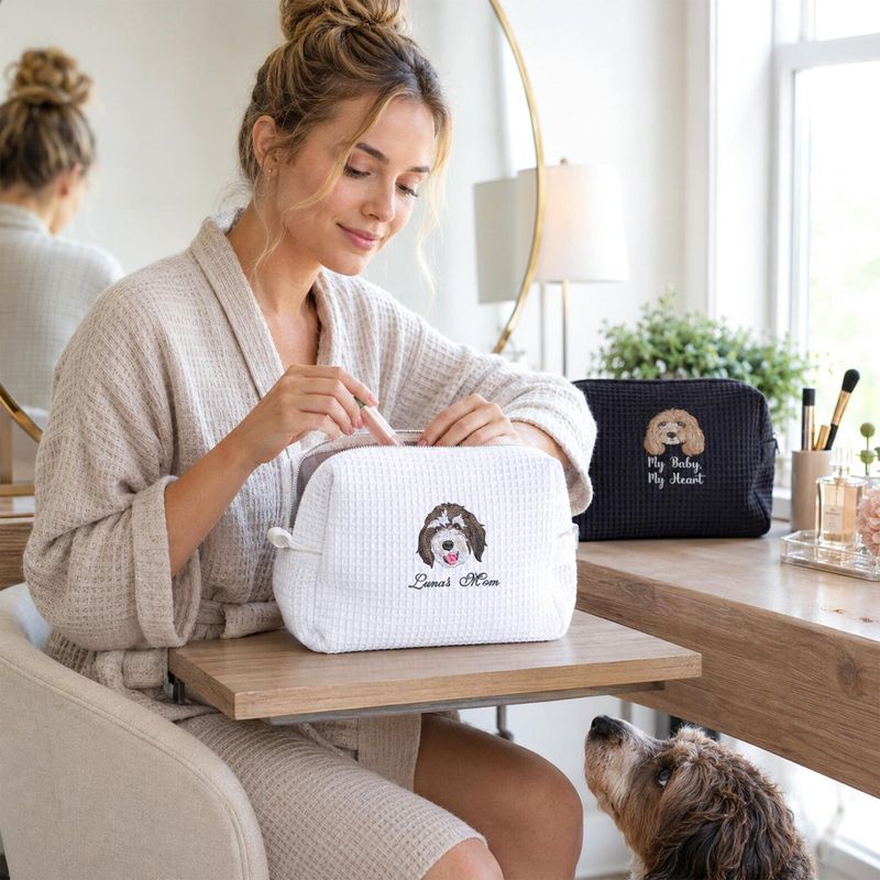 Pet Embroidered Makeup Bag – image 7