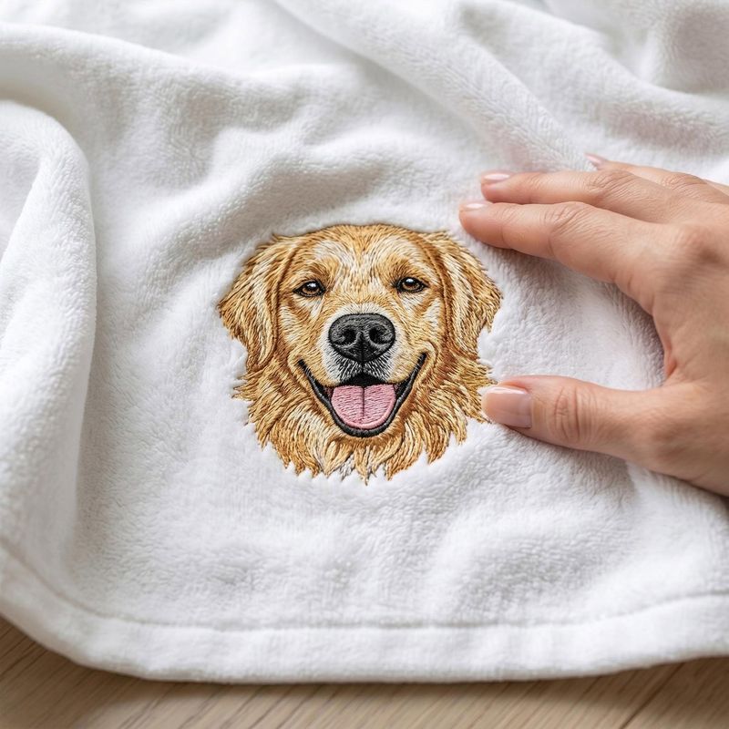 Custom Hand Towels With Embroidered Pet Portrait - Personalized Beach Towels For Dog Mom Dog Dad - Couple Towel Gifts - Pet Lover Gift – image 10