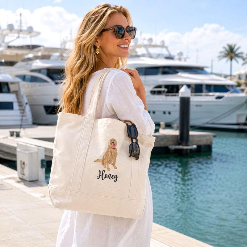 Custom Beach Bag With Pet Portrait – image 6