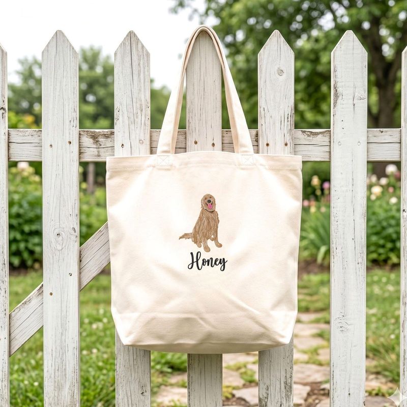 Custom Beach Bag With Pet Portrait – image 4