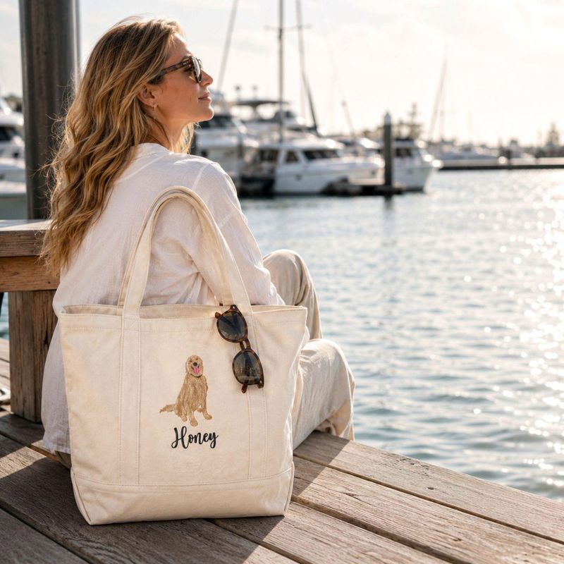 Custom Beach Bag With Pet Portrait – image 7