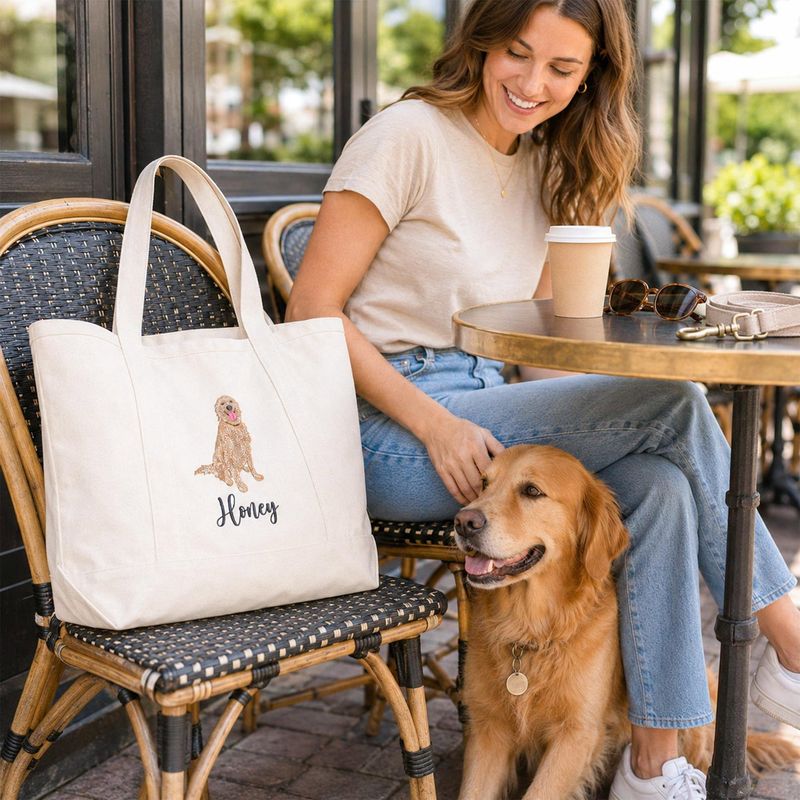 Custom Beach Bag With Pet Portrait – image 8